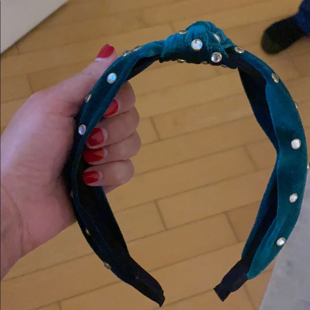 Velvet Green stone headband
